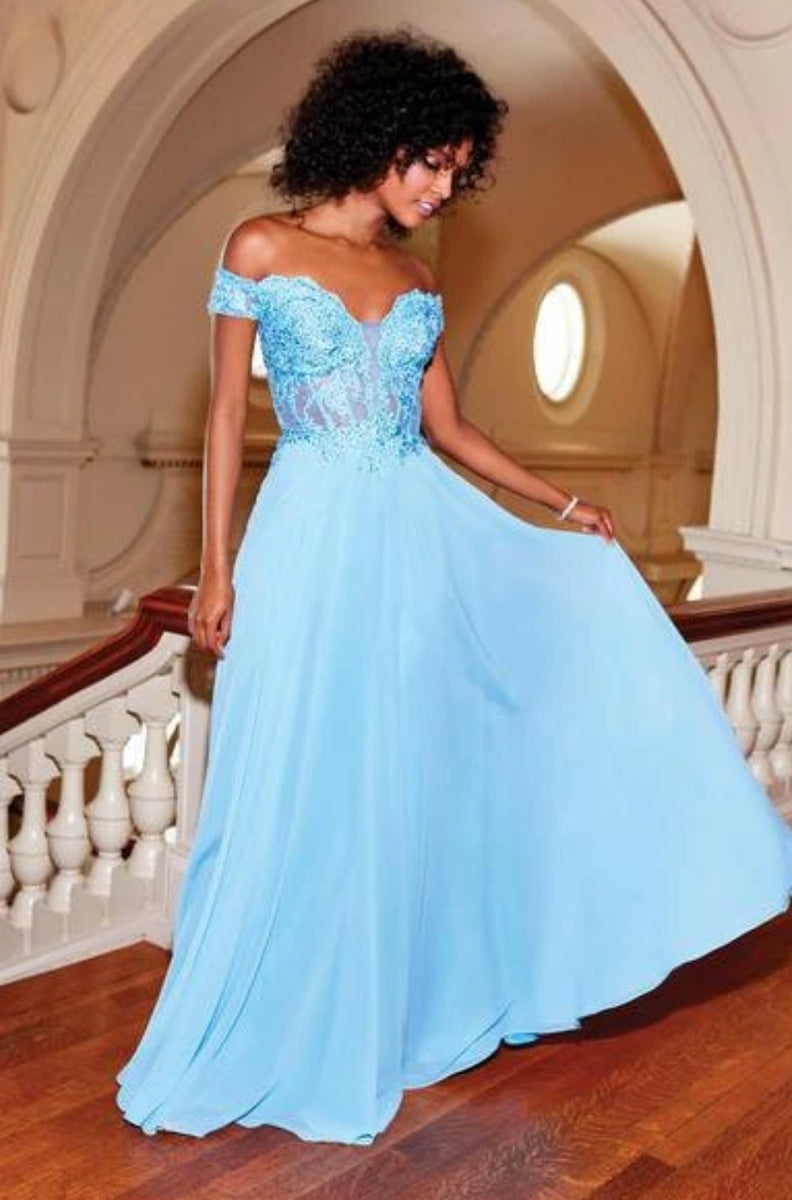 Clarisse Cinderella blue gown – Giuliana Boutique