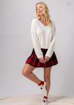 Pretty in plaid pleated skirt