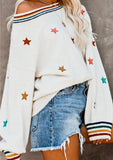 All the stars off the shoulder sweater