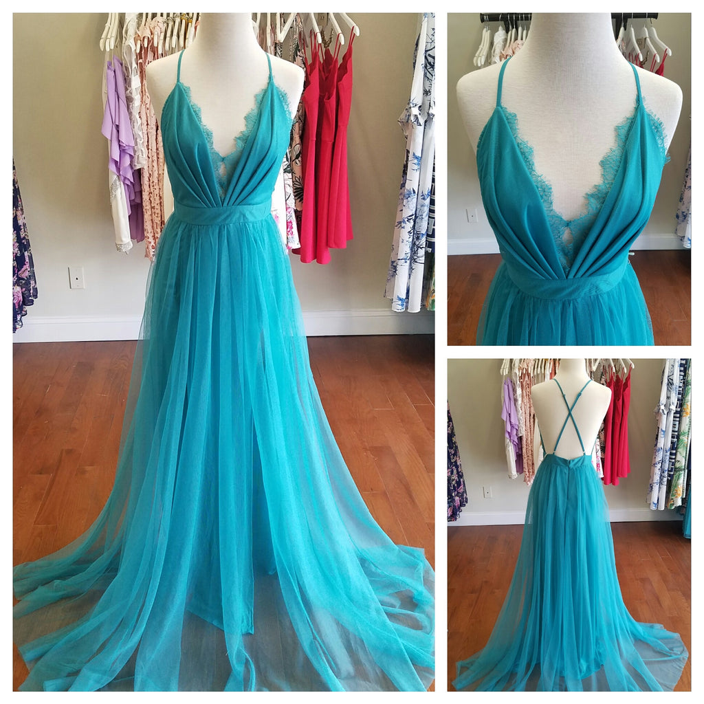Deep V Turquoise Ballerina Dress Giuliana Boutique Deep V Turquoise Ballerina Dress Giuliana Boutique