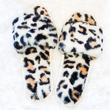 Leopard plush slides