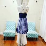 Blue tie dye swing dress